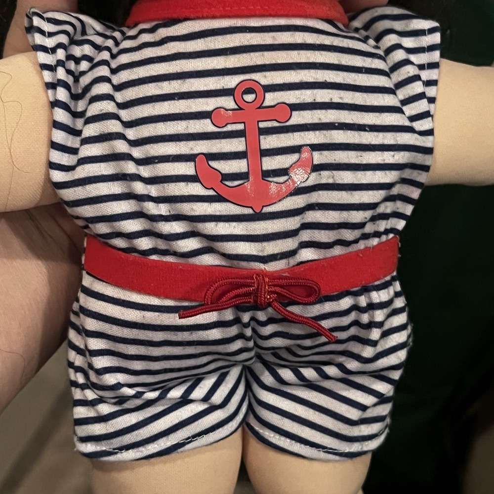 Cabbage Patch Kids Soft Sculpt Doll Nautical Outfit Sunglasses No Shoes - Picture 3 of 5